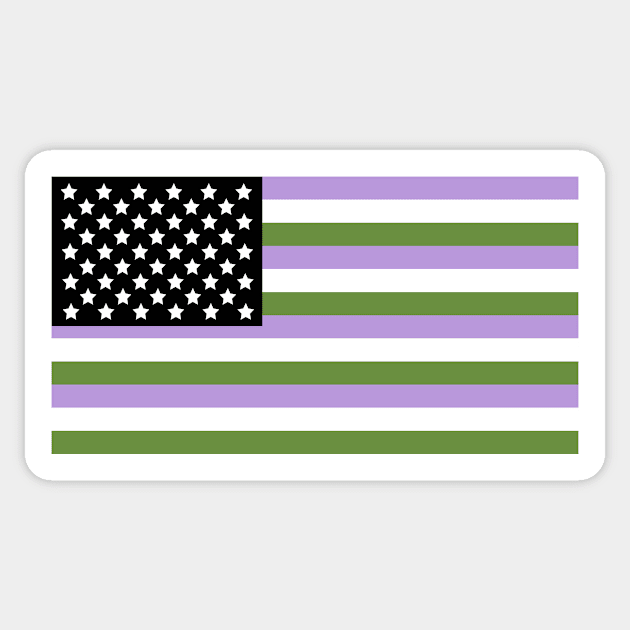 Gender Queer USA Sticker by Thea Math